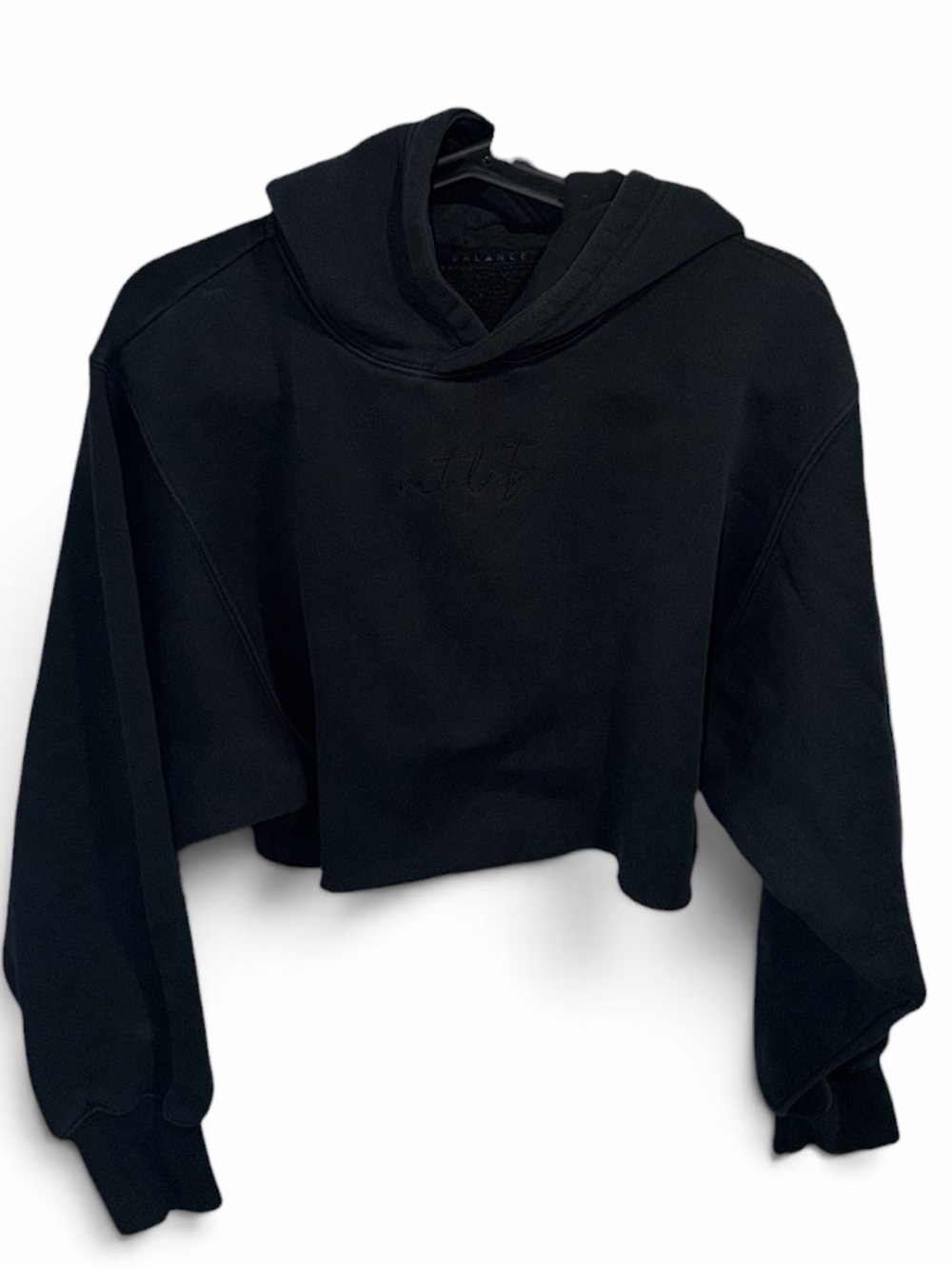 Balance Athletica Vitality Black Cropped Pullover Hoodie